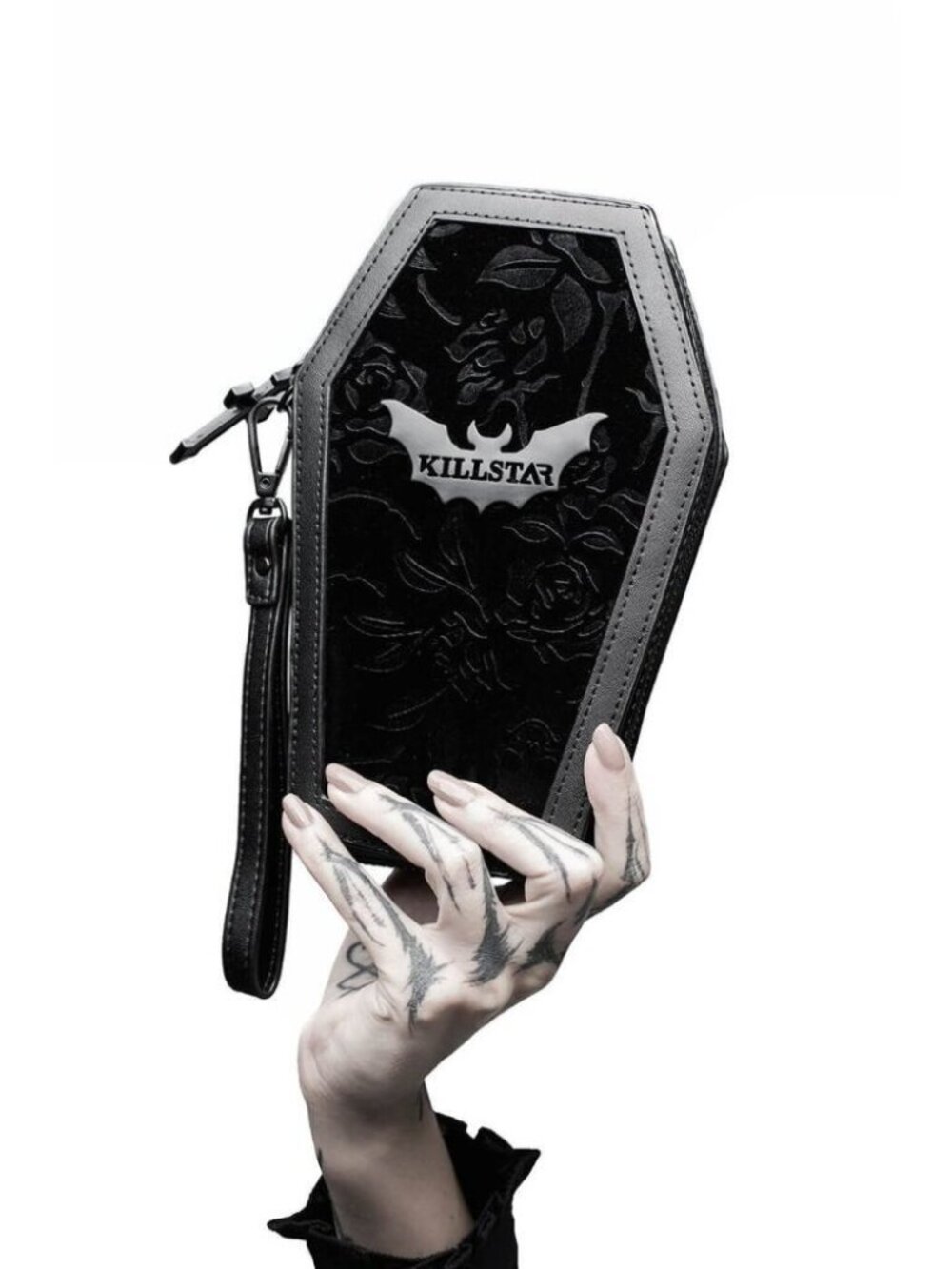 Killstar Vampire's Kiss Coffin Wallet Burnout Velvet Black Bat Accent New In Box